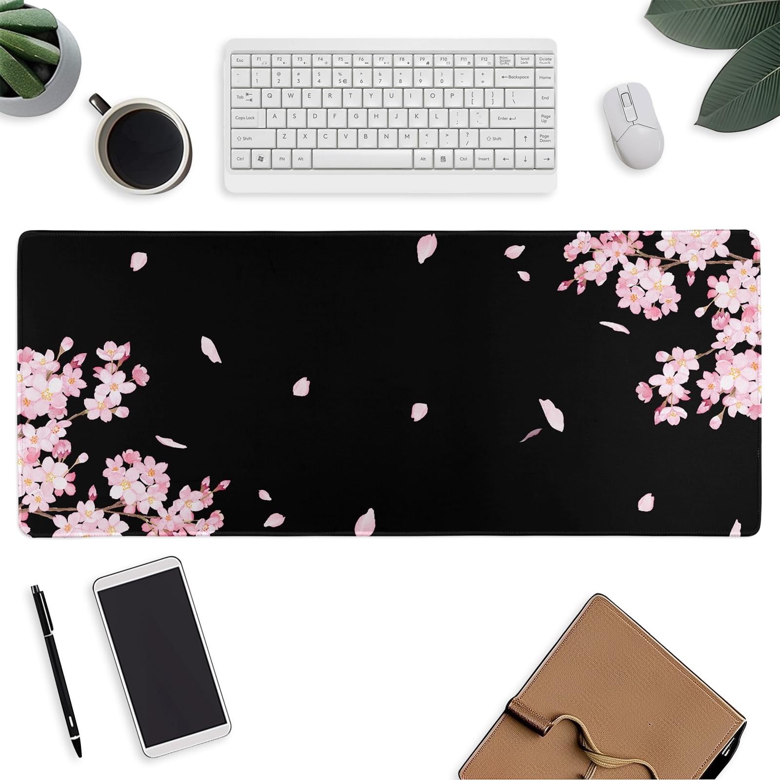 Cherry Blossom Large Mouse Pad Gaming Extended 31.5" x 11.8",