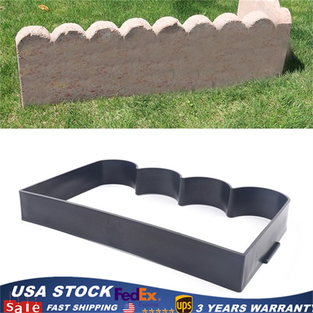 DIY Lawns Sidewalks Brick Edging Concrete Mould Garden Fence Decor Cement Mold