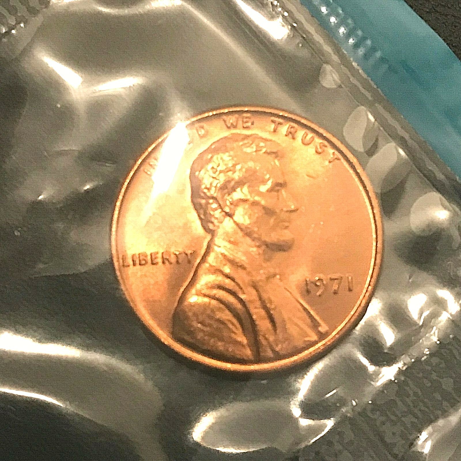 1971 P  Lincoln Cent Grading Choice Uncirculated  in Mint Cello