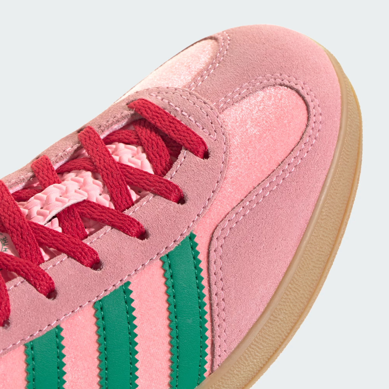 Adidas Gazelle JI2713 Pink Velvet Court Green Glow Pink Gum Women's Size