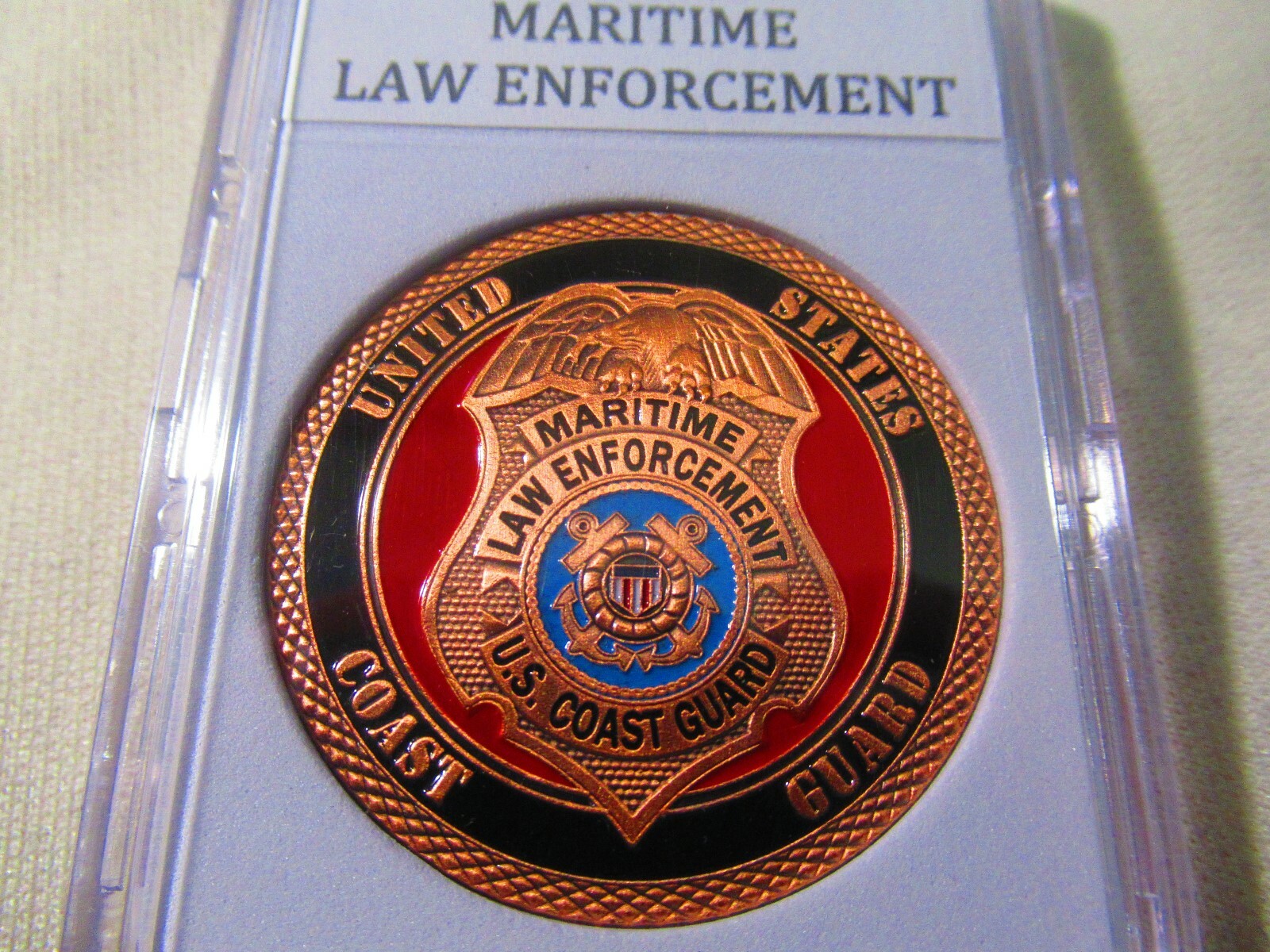 US COAST GUARD MARITIME LAW ENFORCEMENT Challenge Coin (COPPER)