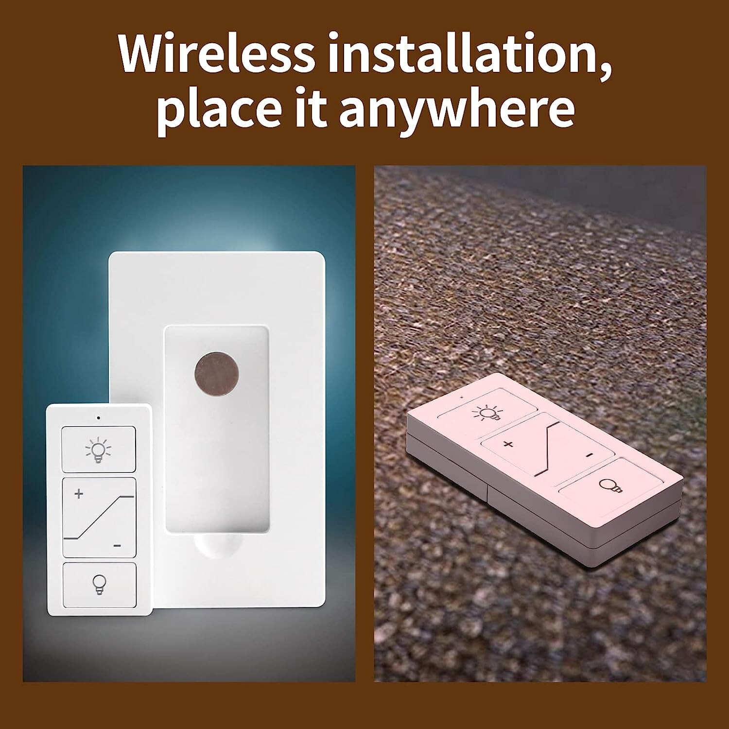 Used Wireless Dimmer Switch and Receiver Kit 3-Way remote control Work Alexa