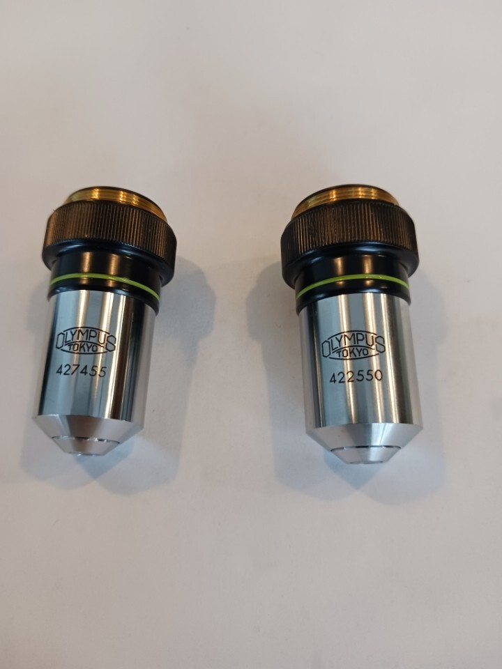 Olympus M40 .65 Microscope Objectives. Set of 2. Mint Condition