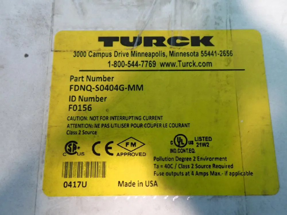 TURCK I/O MODULE FDNQ-S0404G-MM