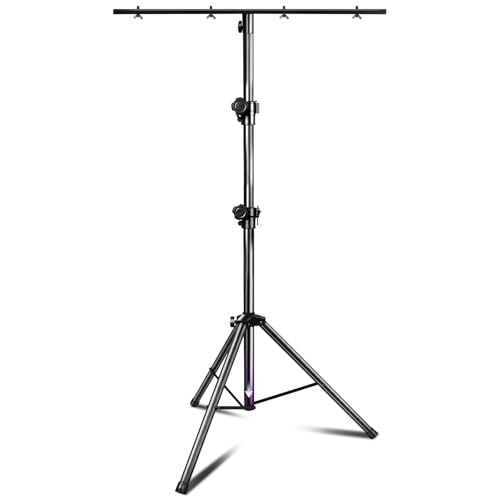 DJ Light Stand for Par Lights, 48.8-114.1 inches Protable Tripod DJ 1 T Bar