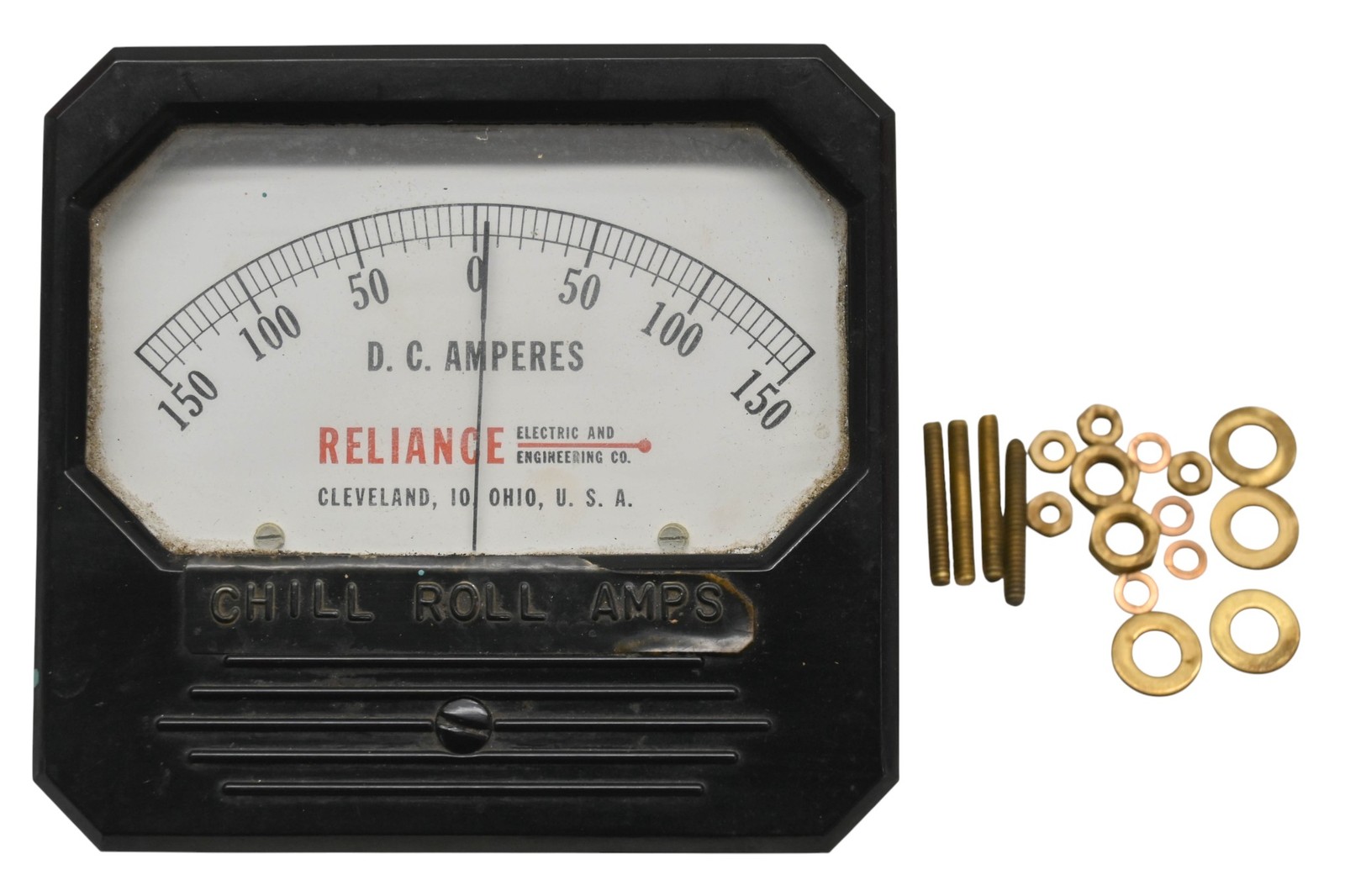Reliance Electric 65201-6A 150-0-150 Amp DC Voltage Meter Kit