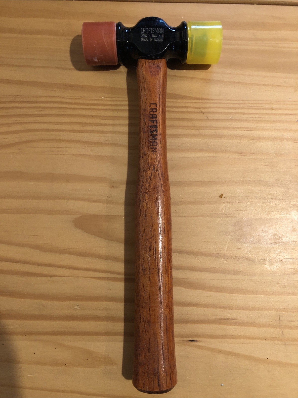 Vintage SEARS Craftsman 12 oz Soft Face Hickory Handle Hammer 38292 NOS 🇺🇸