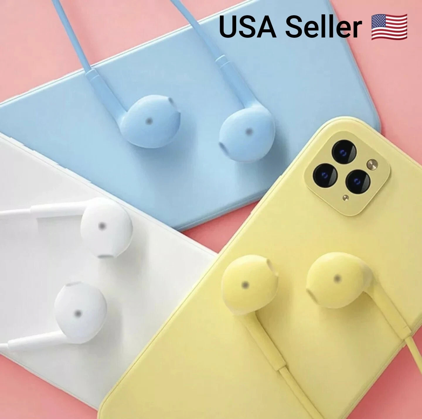 3.5mm Wired In-Ear Earphones Stereo Earbuds Headset W/Mic AUX Jack for Android