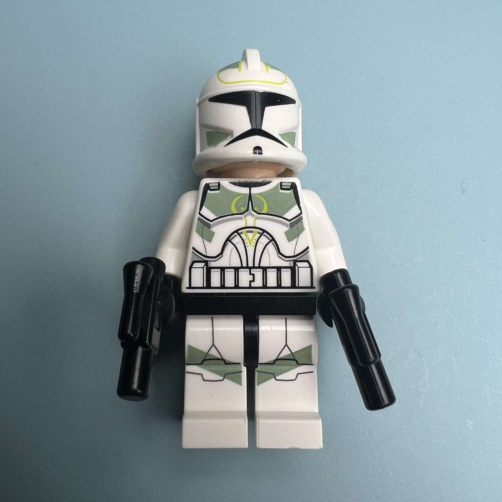 Lego Clone Trooper Minifigure Horn Company Sand Green Star Wars 7913 (sw0298) A1