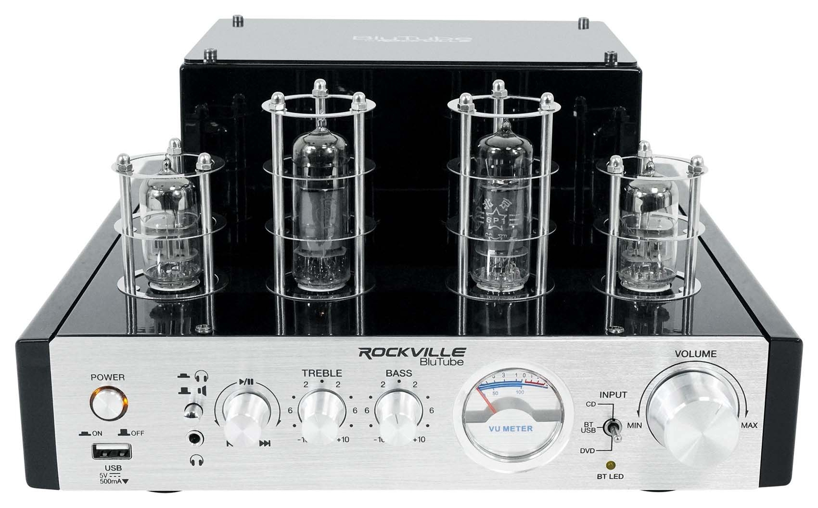 Rockville BluTube Tube Amplifier Bluetooth Receiver For Audioengine P4N Speakers