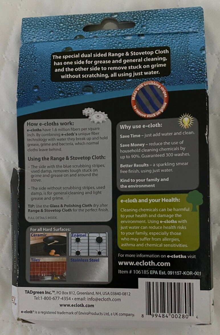 e-cloth Range & Stove Top Cloth NEW