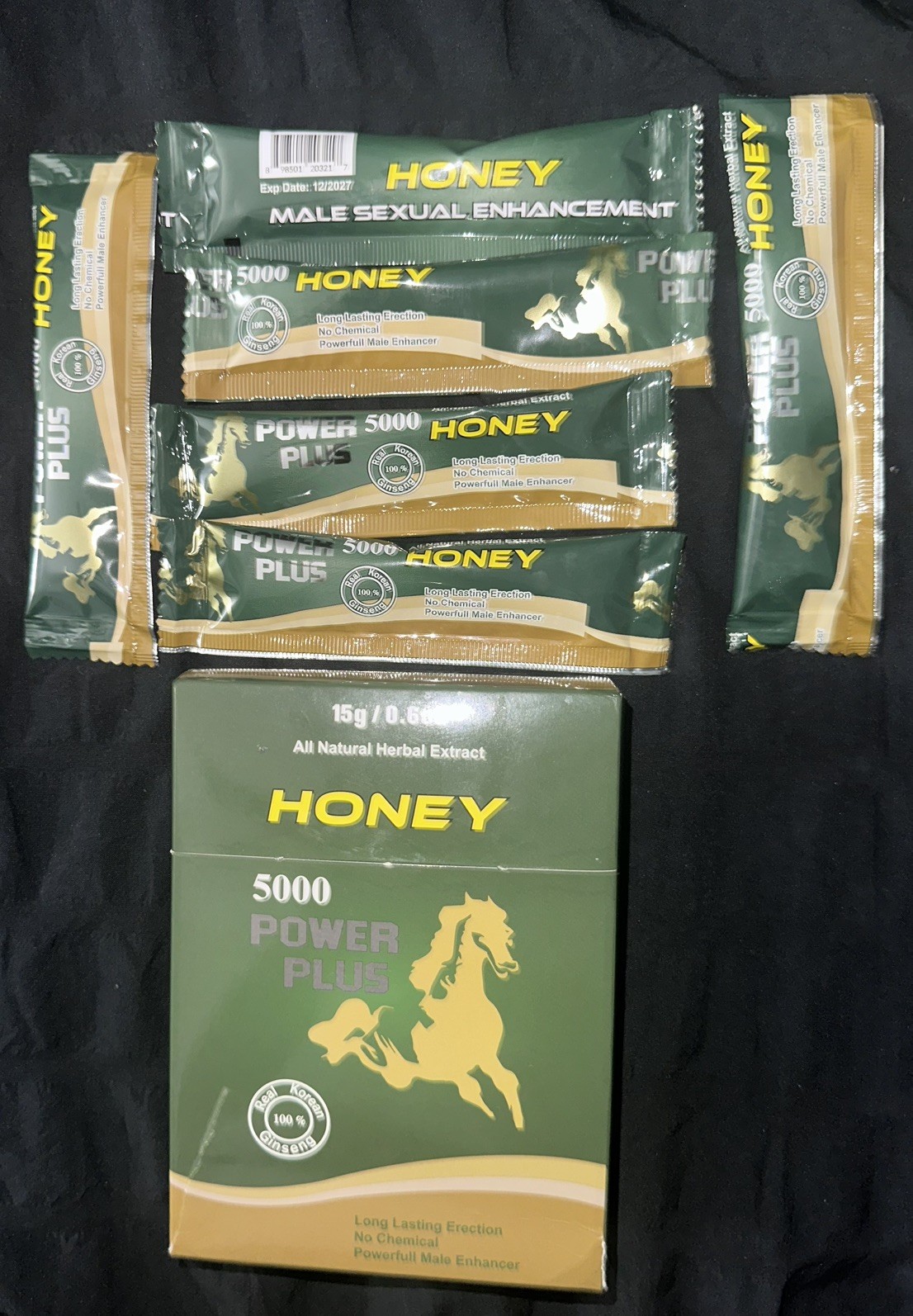 All Natural Herbal Extract HONEY Power Plus Long Lasting Erection No Chem 6PK