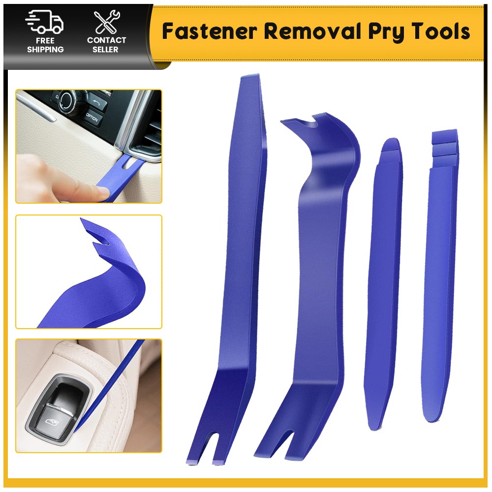 4PCS Car Trim Removal Tools Plastic Fastener Dashboard Audio Dash Window Molding