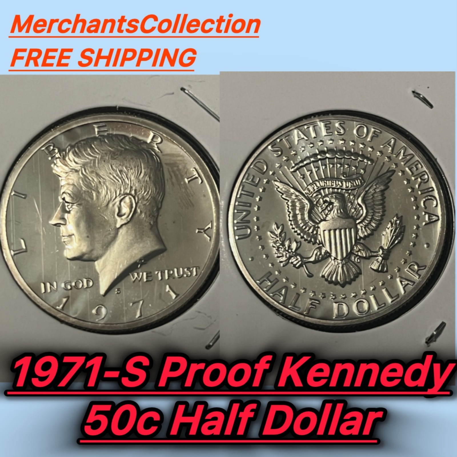 1971 S 50c Proof Copper-Nickel Clad Kennedy Half Dollar