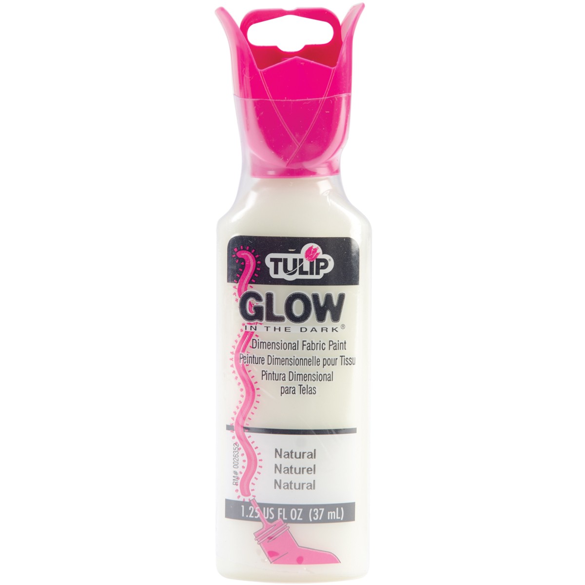 Tulip Dimensional Fabric Paint 1.25oz-Glow In The Dark - Natural
