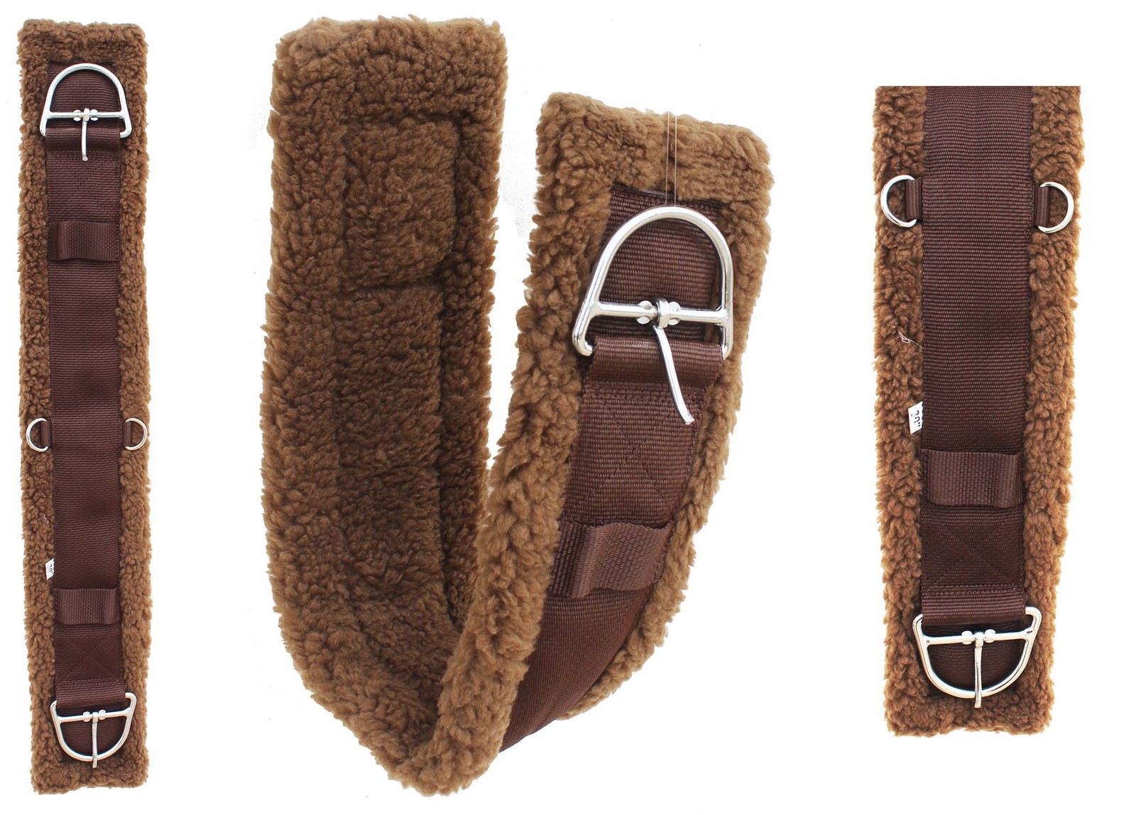 Western Nylon Webbed Straight Rear Flank Saddle Cinch Fleece 97126