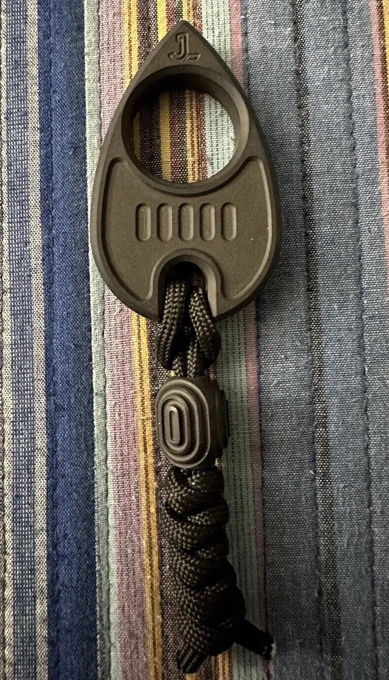 Justin Lundquist Designs Black Delrin Tear Jerker - Rare EDC Collectible