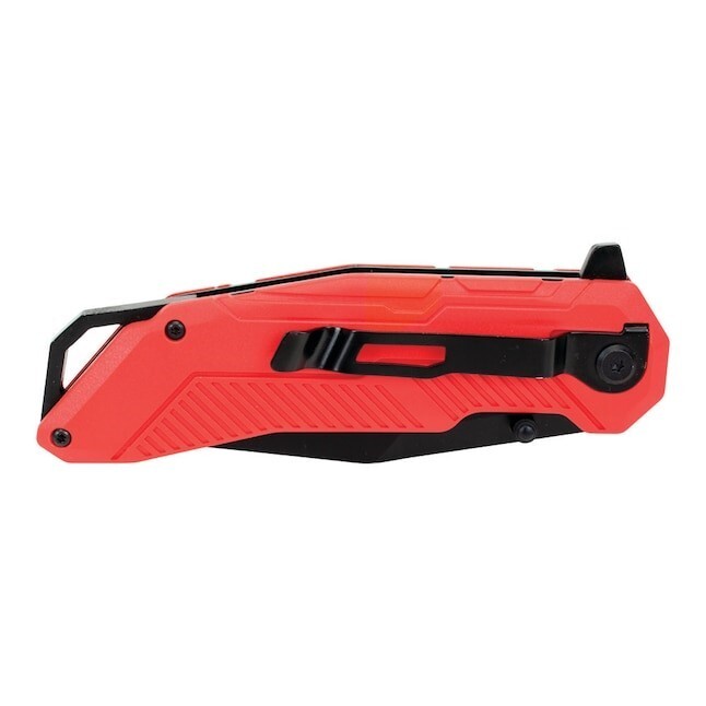 Craftsman Axis Lock Combination Drop Point Blade Red Handle Folding Pocket Knife
