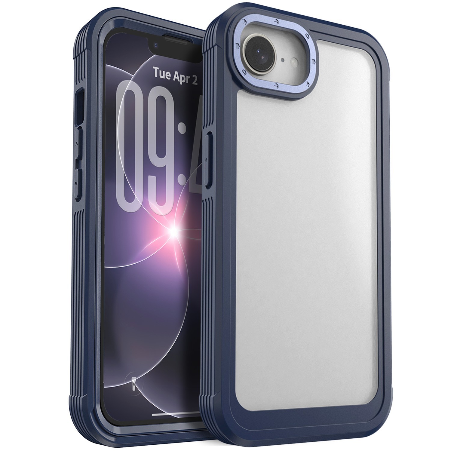 Blue For iPhone 17e Clear Bumper Rugged Phone Case Shockproof Protective Cover