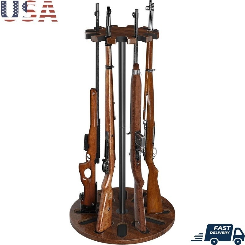 Practical Wooden Gun Rack 12 Long Guns Easy Installation Durable Storage New