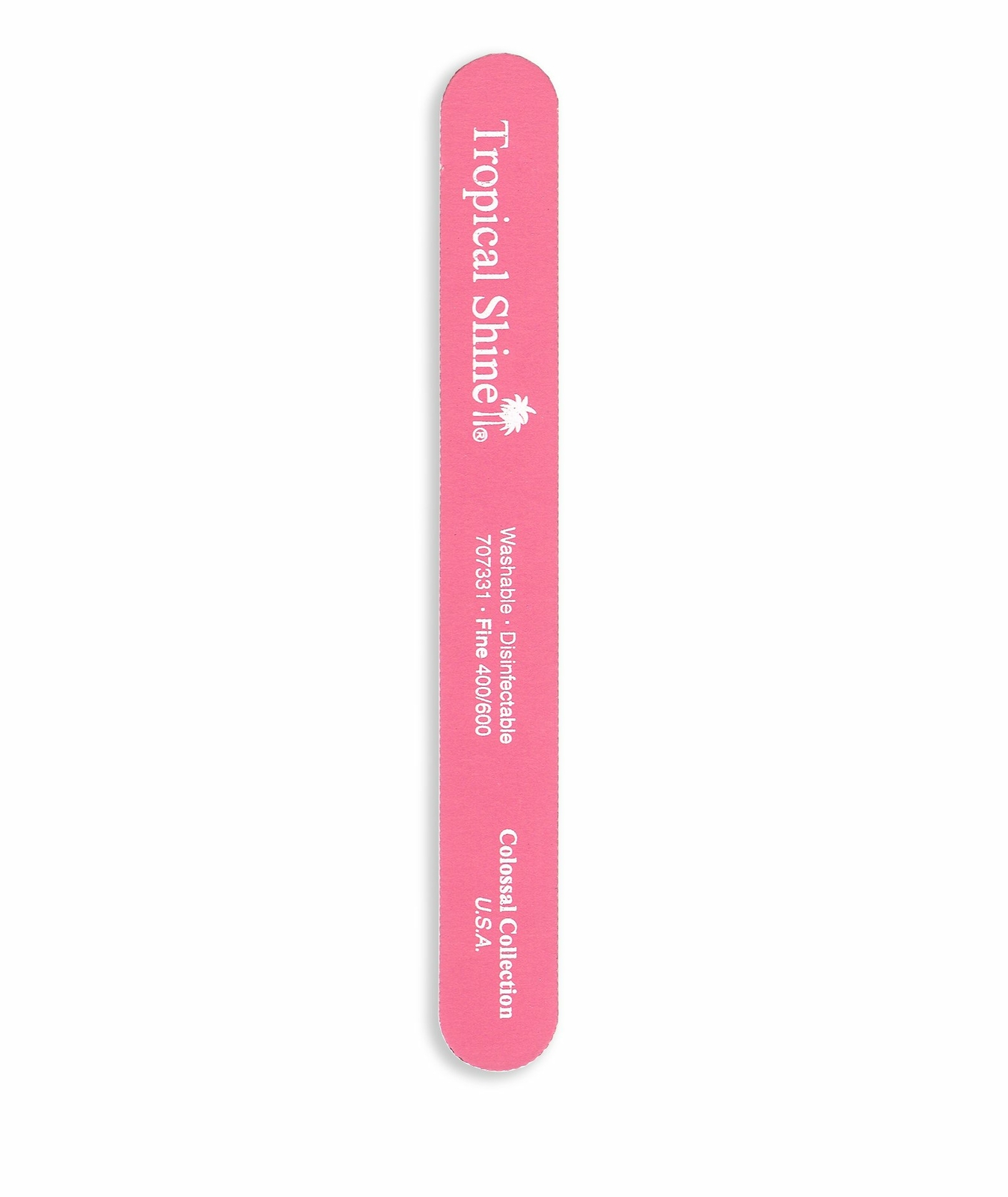 Tropical Shine Nail File Pink File 400/ 600 (Fine/ Extra Fine) 8 1/2 in x 1 in L