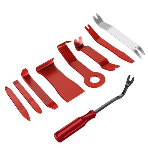 9PCS Auto Trim Removal Tool Kit No-Scratch Tool Kit 9PCS Trim Removal Tool Red