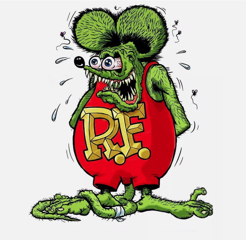 Rat fink Rod sticker Logo Vinyl Sticker Decal Laptop Wall Mirror Tumblr Locker