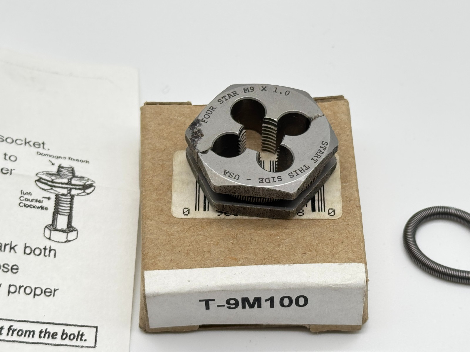 Murray Tools NEW Split Hex Die Thread Chaser M9 X 1.00 USA
