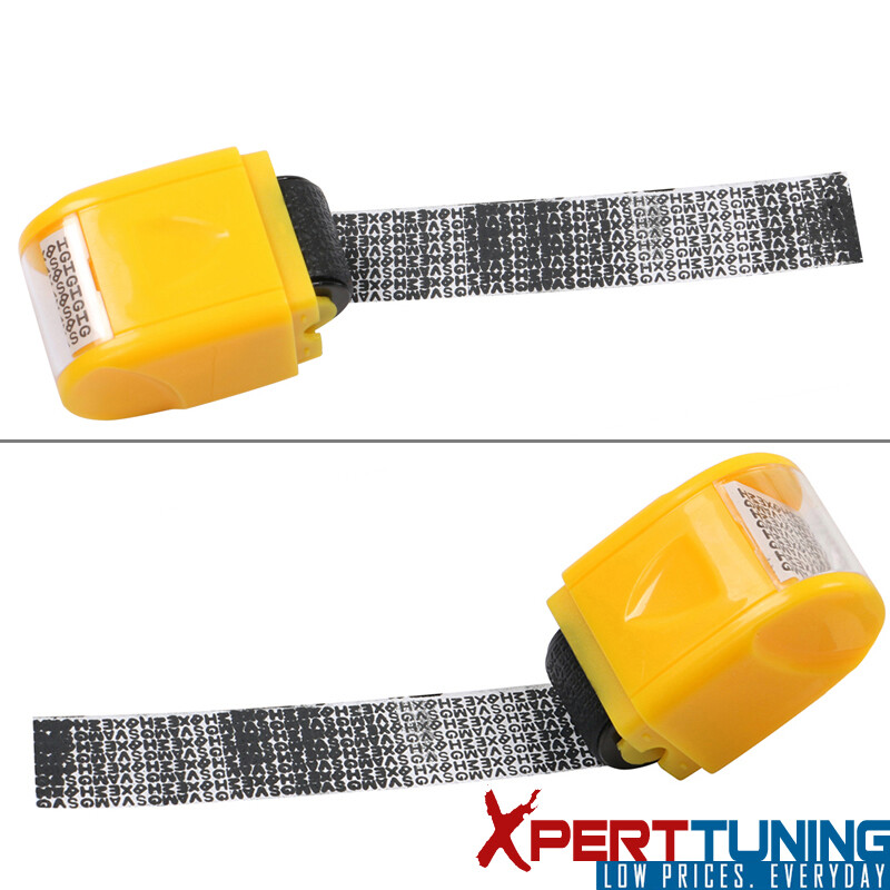 Wide Rolling Identity Theft Guard Stamp - Secure Identity Theft Yellow
