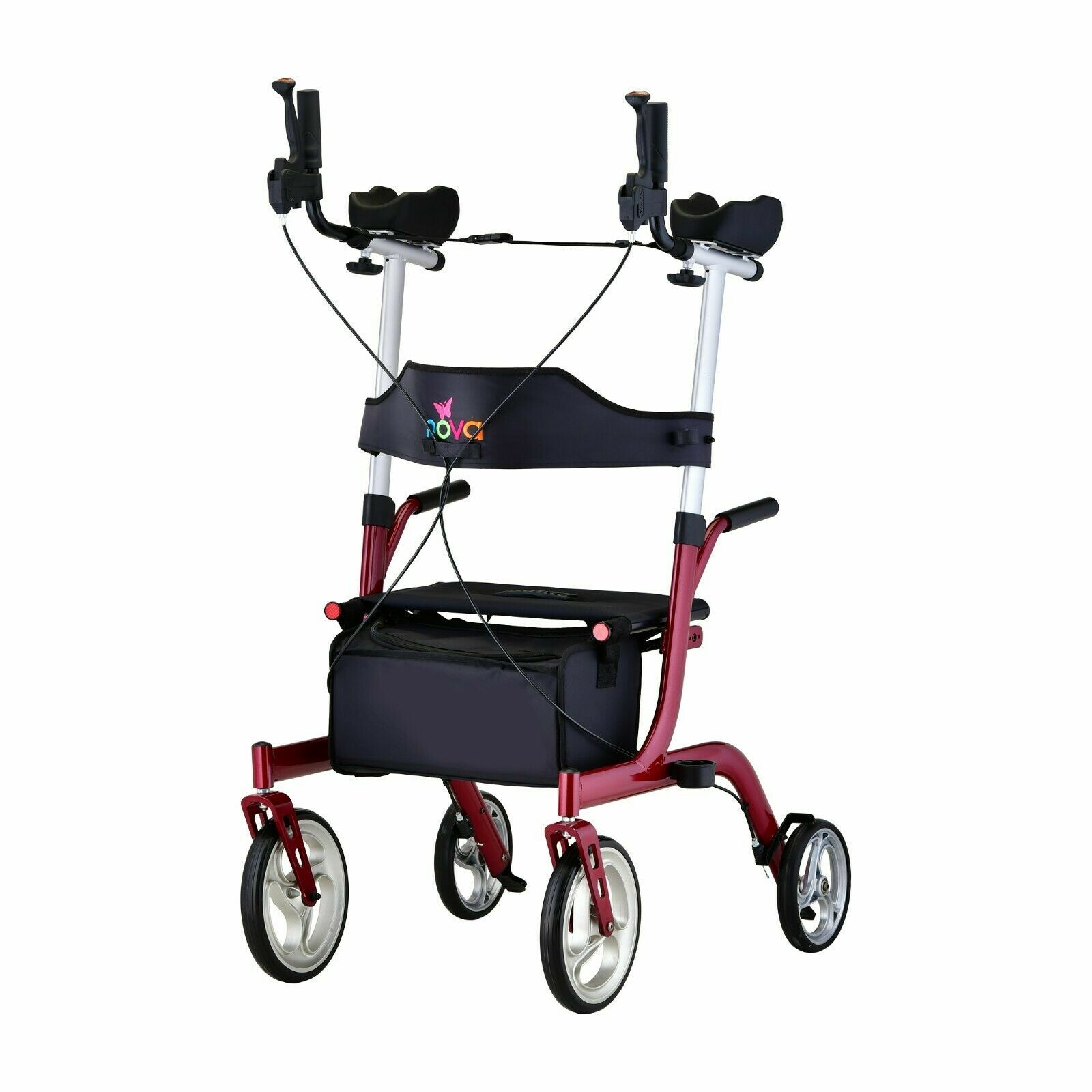 NOVA PHOENIX RISE UP Rollator Walker Upright Padded Armrest-3 Colors