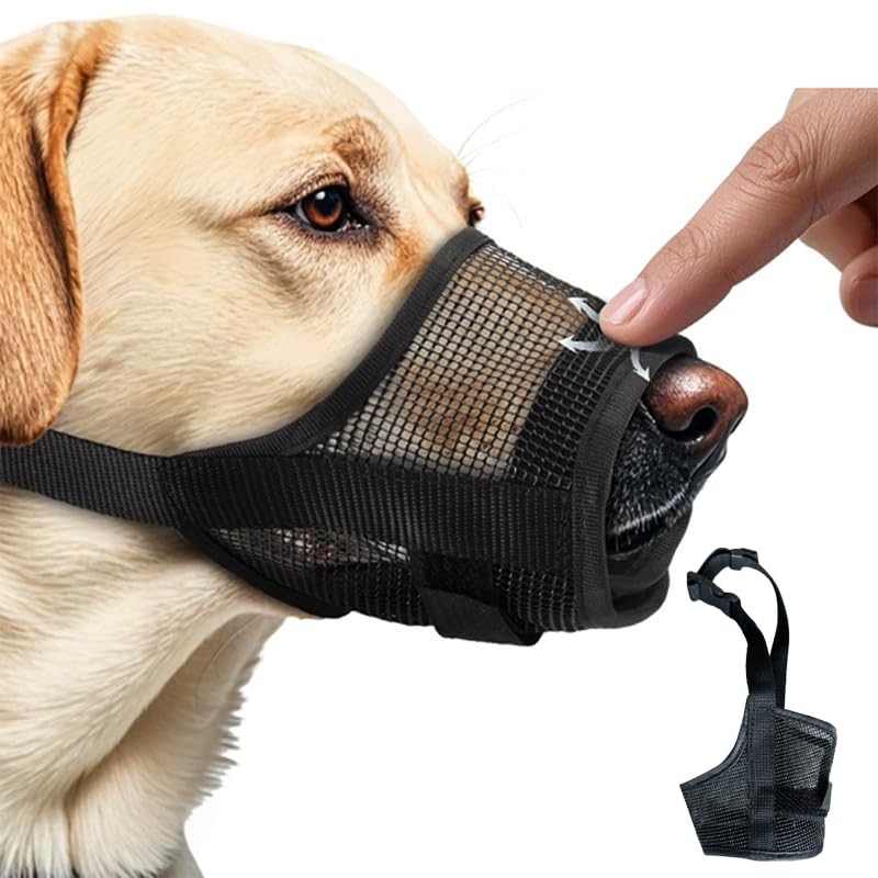 Dog Muzzle,Soft Air Mesh Muzzle for Medium Large Dogs to Prevent Biting Barki...