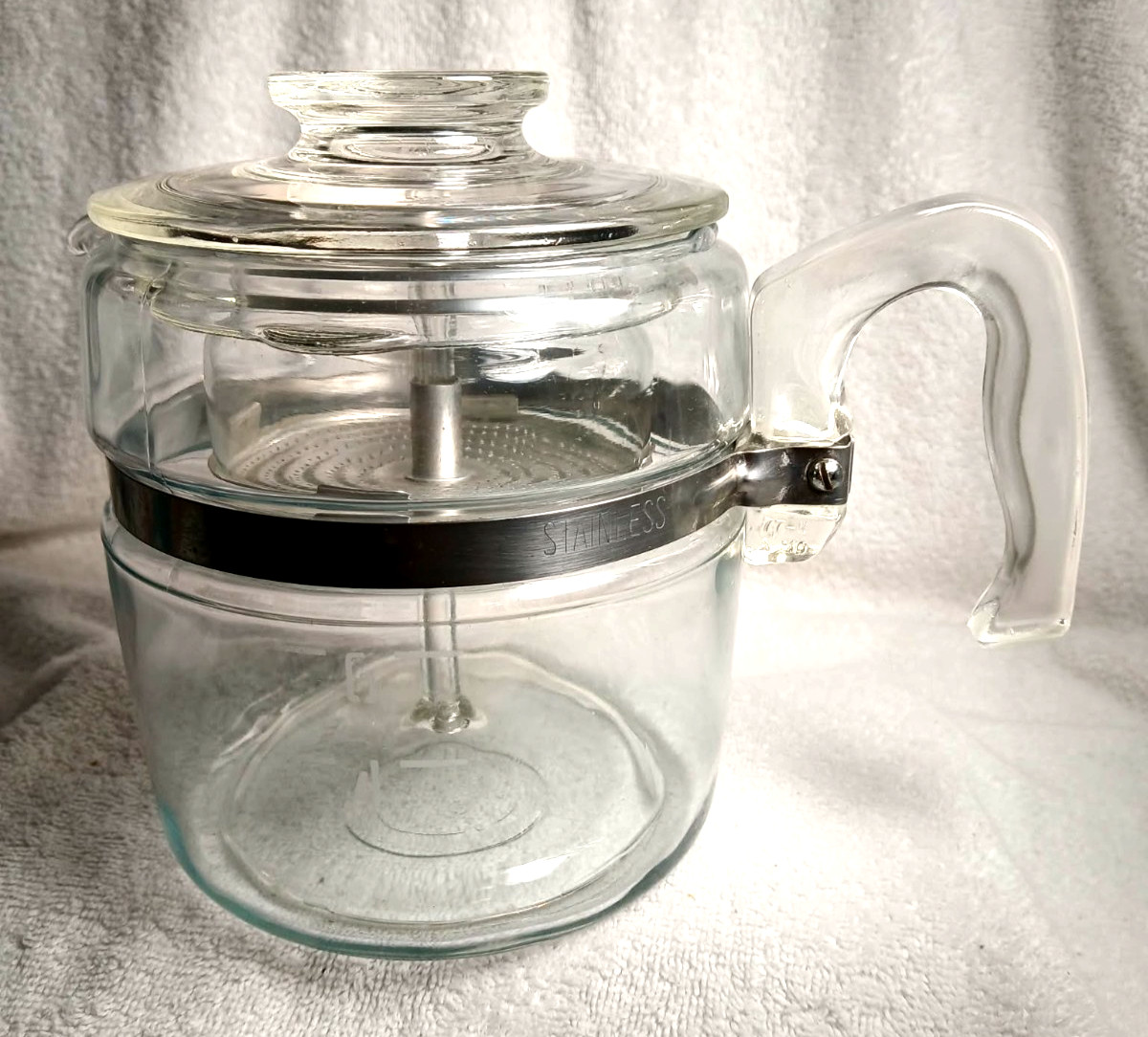 Vintage Pyrex 7756-B 6 Cup Glass Percolator Coffee Pot Complete USA
