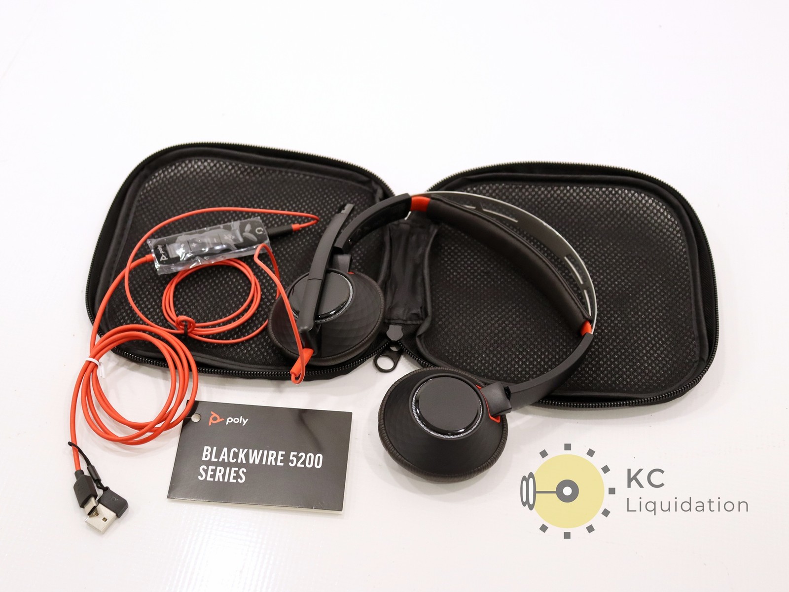Poly Blackwire C5220T USB To USB-C Headset Black/Red