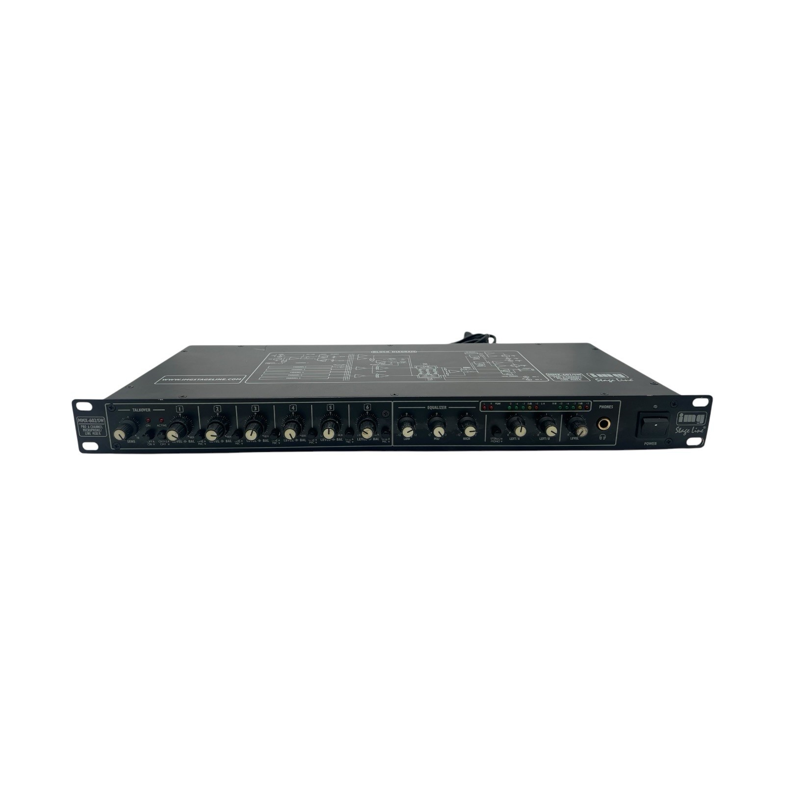IMG Stage Line MMX-602/SW | Microphone/Line Mixer | 230V/50Hz/12VA