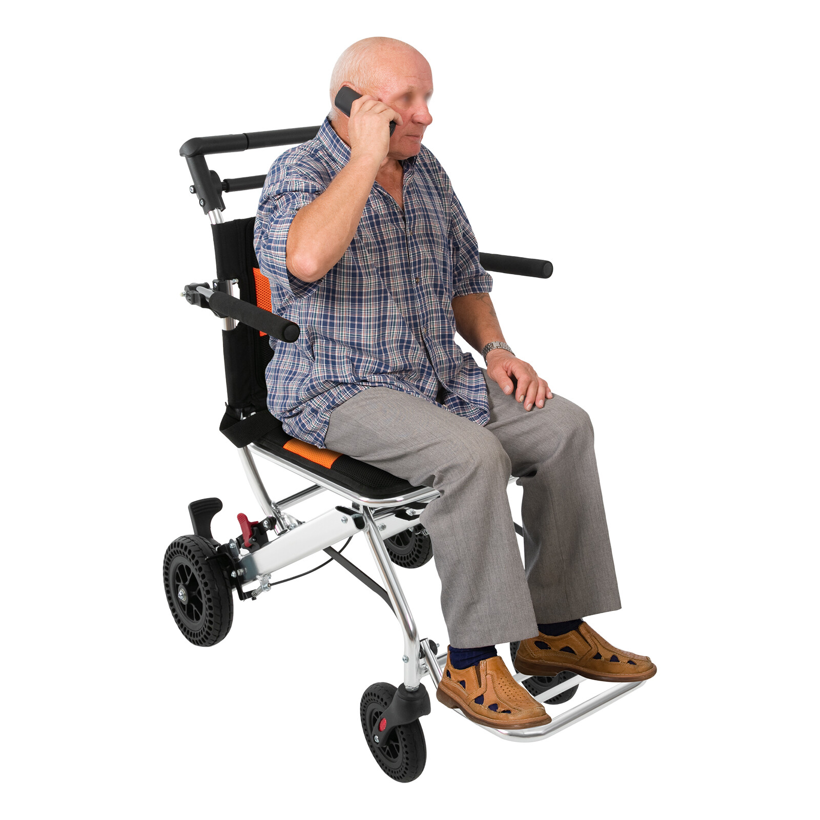 Portable Folding Wheelchair Ultra-Light Transportable Wheelchair for Seniors New