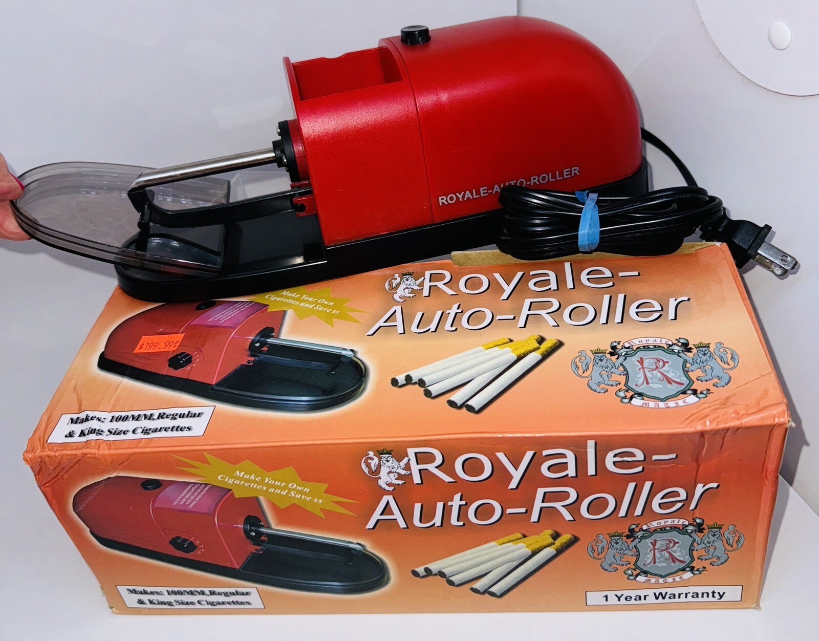 Electric Cigarette Machine Easy Rolling Filling Makes King Size & Regular Size