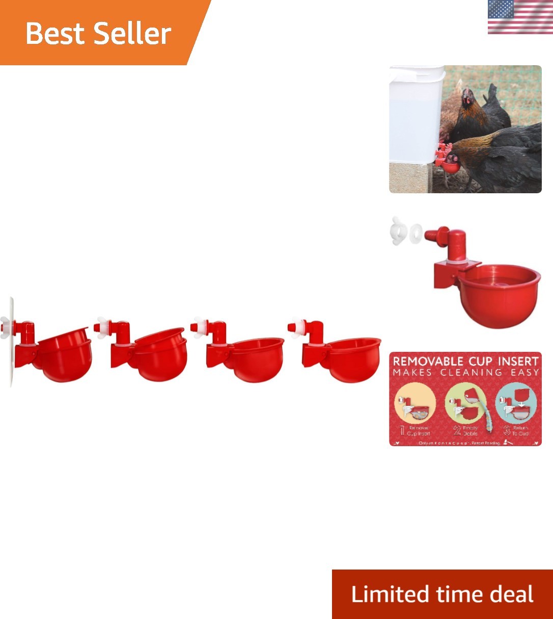 Complete 5-Cup Auto-Fill Water System for Chickens, Ducks, and More – Easy DIY