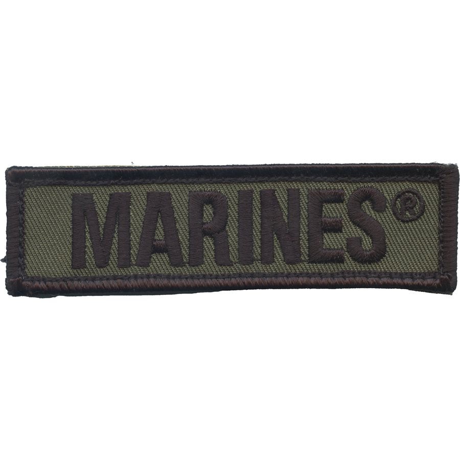 U.S. Marine Corps Back Panel Strip 3.75" X 1" 2 Pc OD Green Hook and Loop Patch