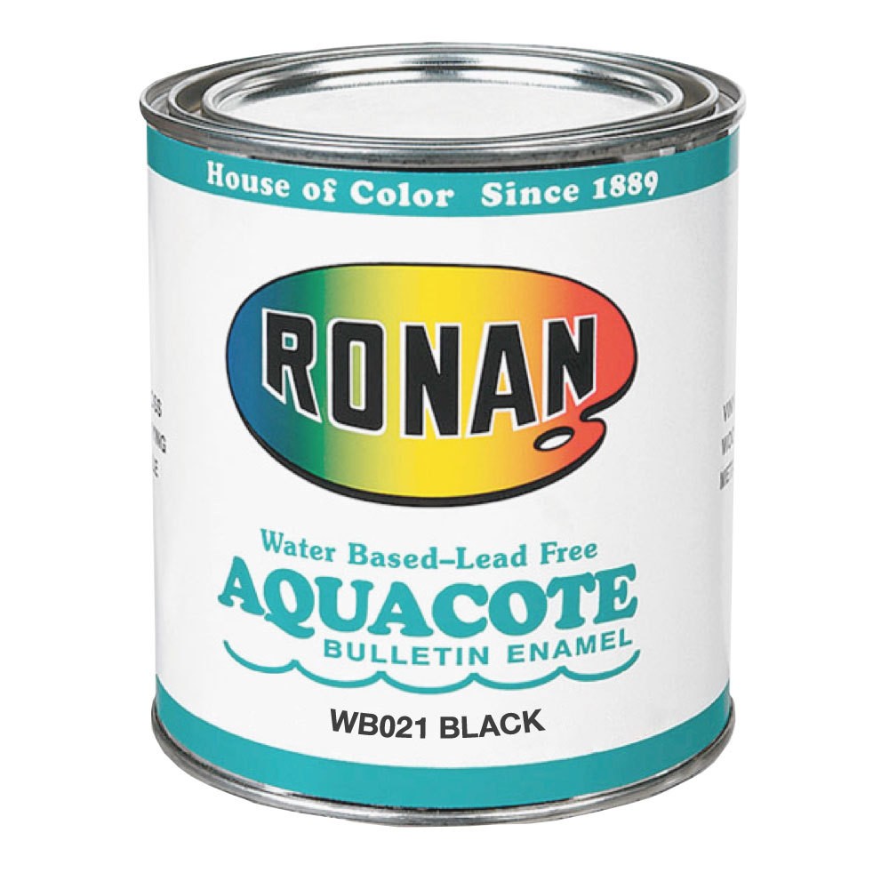 Ronan Aquacote Water-Based, Lead Free Enamel, 8 Ounce, Black
