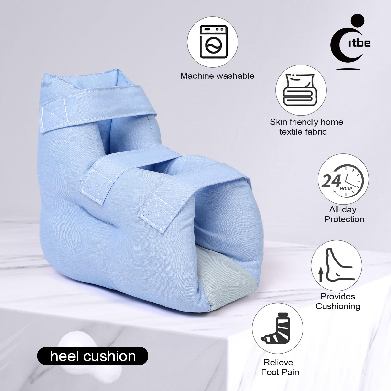 Adjustable Heel Protector Cushion - Pressure Relief & Bedsore Prevention Boot...