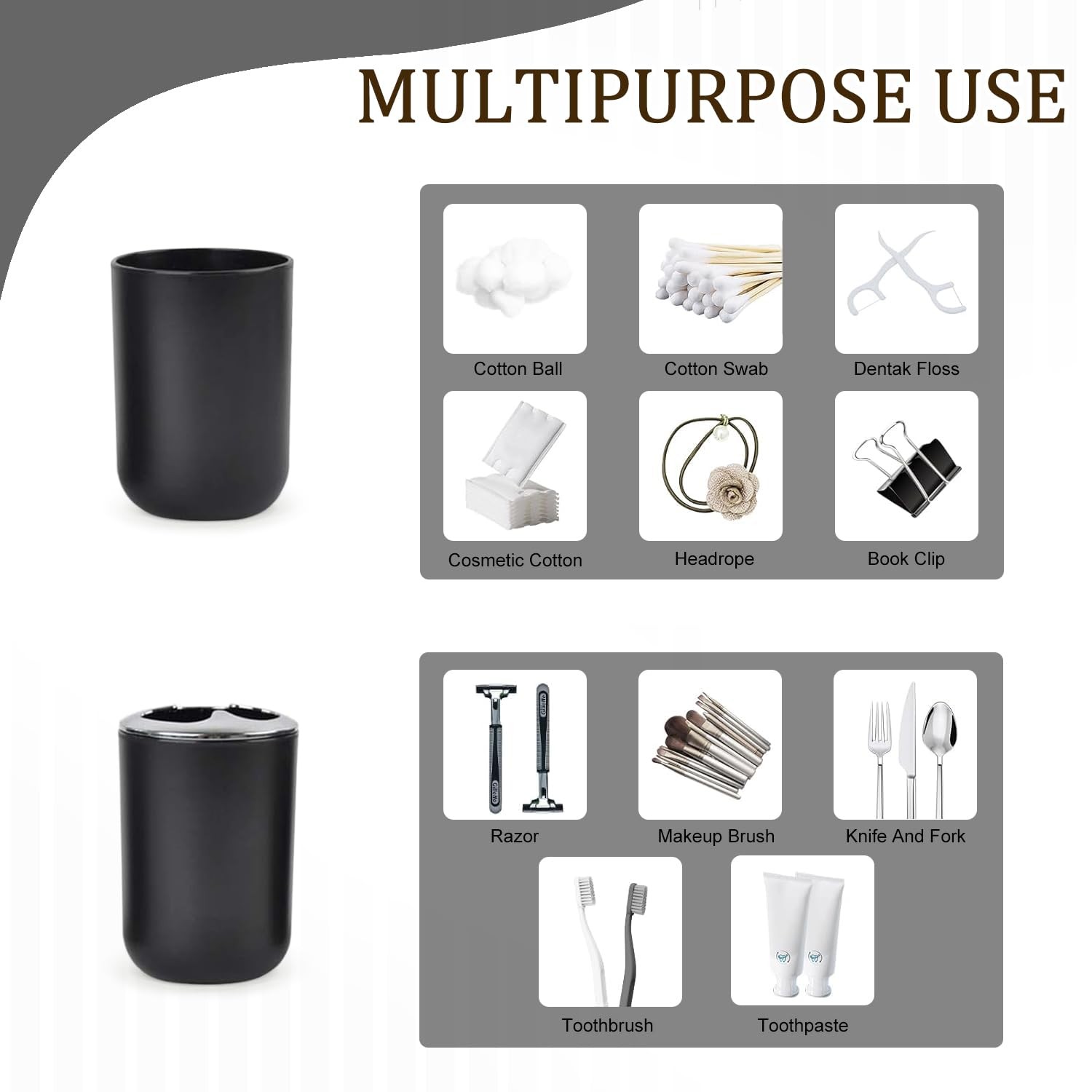 Bathroom Accessories Set 6 Piece Bath Ensemble Includes Soap Dispenser, Tooth...