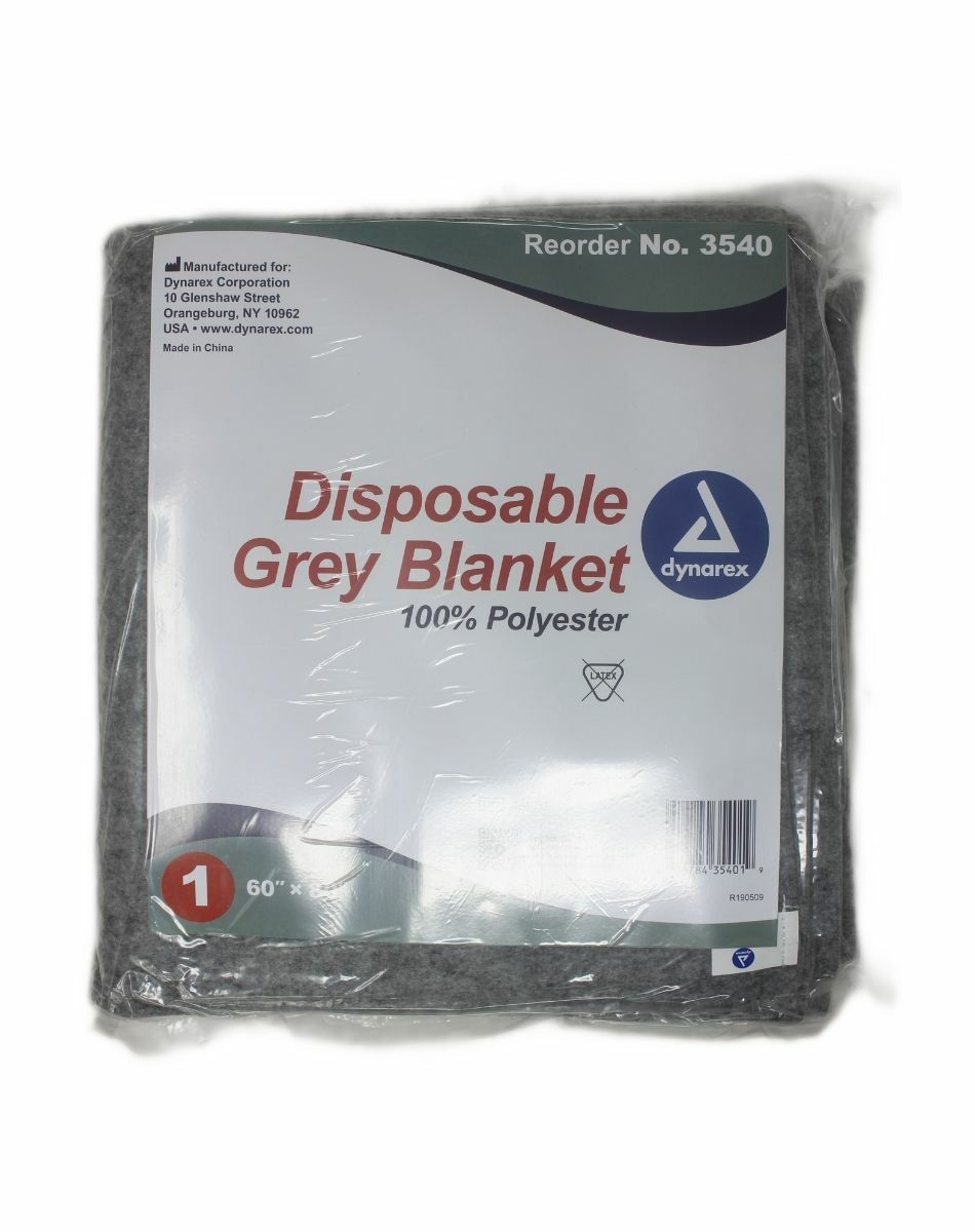 Dynarex 3540 Disposable 60 x 80" Emergency Blankets Gray