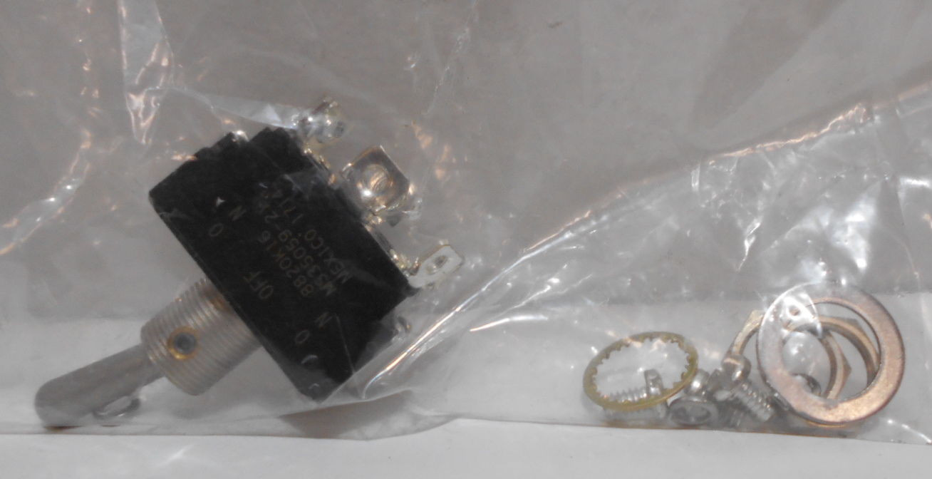 EATON 8820K16 SWITCH, TOGGLE, DPDT, 20A, 115V On-Off-On
