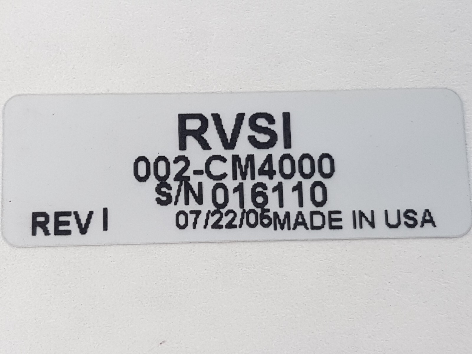 RSVI 02-CM4000 Acuity CiMatrix Camera - Unused