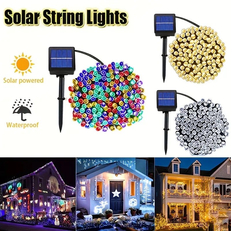 100LED Outdoor Solar String Lights Fairy Lights Patio Party Garden Wedding Decor