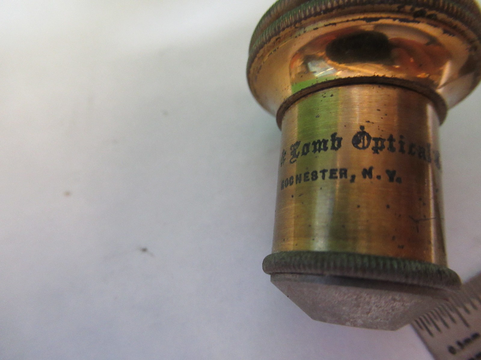 ANTIQUE BAUSCH LOMB BRASS OBJECTIVE LENS MICROSCOPE PART AS PICTURED Y4-FT-80