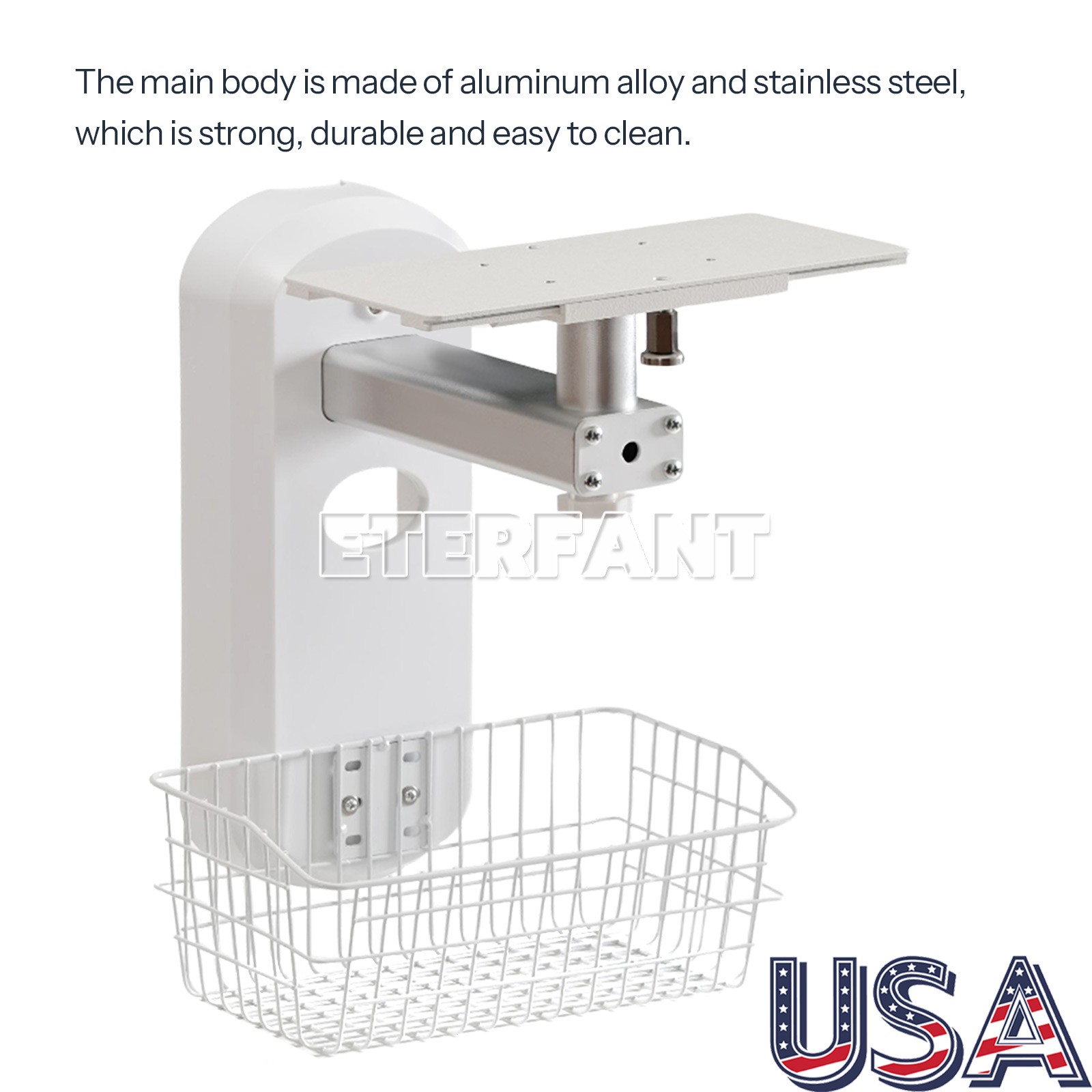 ETERFANT Wall Mount Bracket for Patient Monitors with Screw Holes of 90*55mm