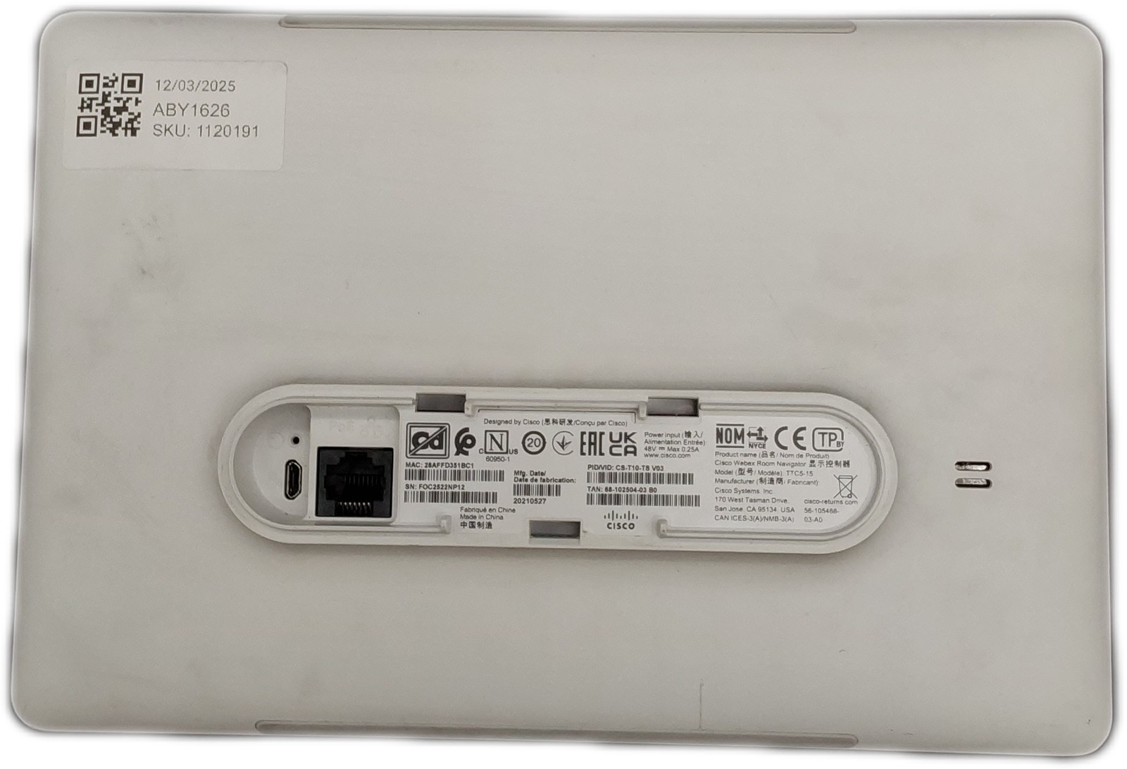 Cisco TelePresence Precision 60 Camera - TTC8-07