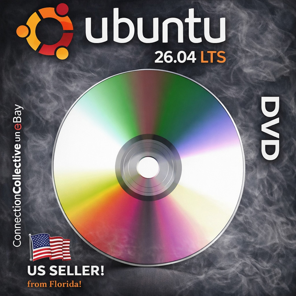 Ubuntu 26.04 LTS LATEST EDITION LINUX Install DVD Just Released 04/26 US SHIP