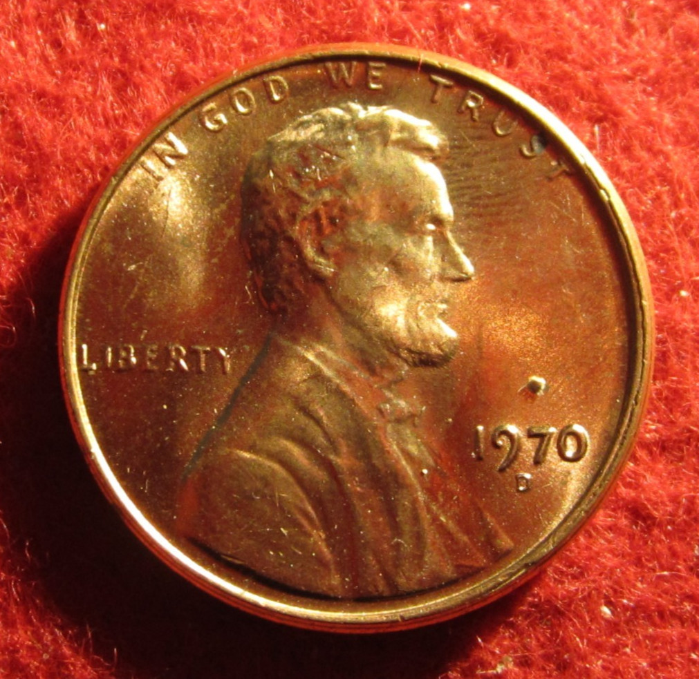 1970 D Lincoln Memorial Cent/Penny - Uncirculated - Red - Actual Coin C1212